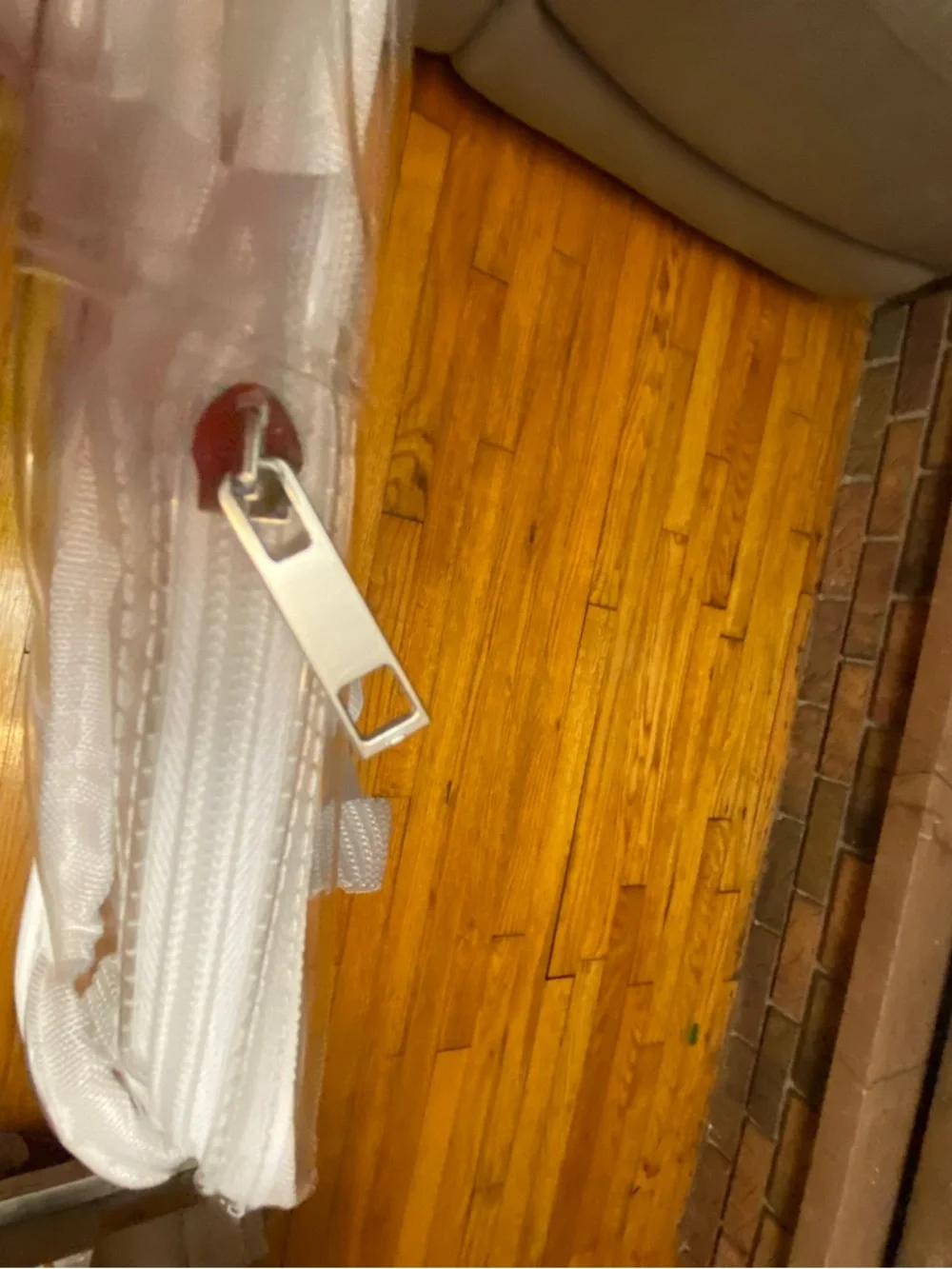 Clear Transparent Cosmetic Pouch with White Trim Handles,Durable for Travel etc